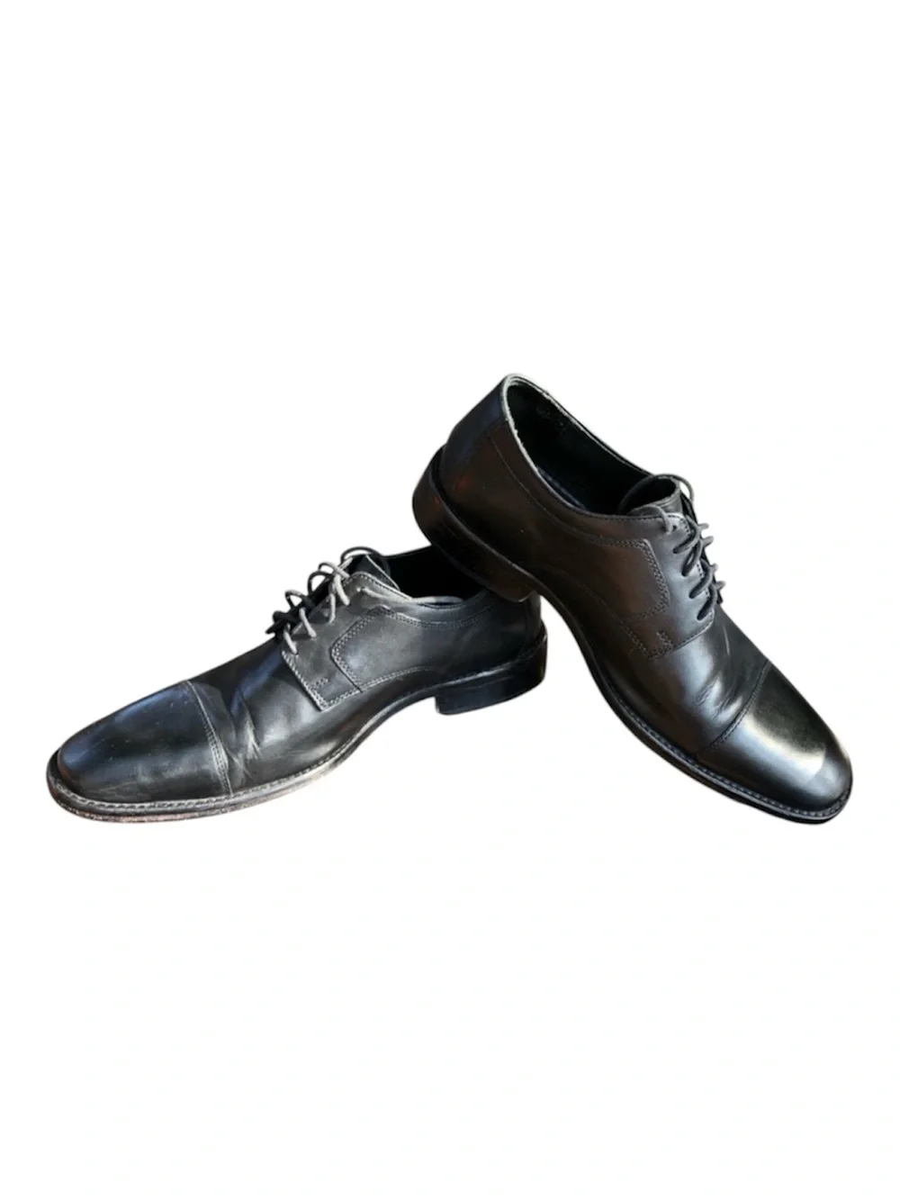 Johnston & Murphy Black Leather Cap Toe Oxford Dress Shoes Men's Size 9.5